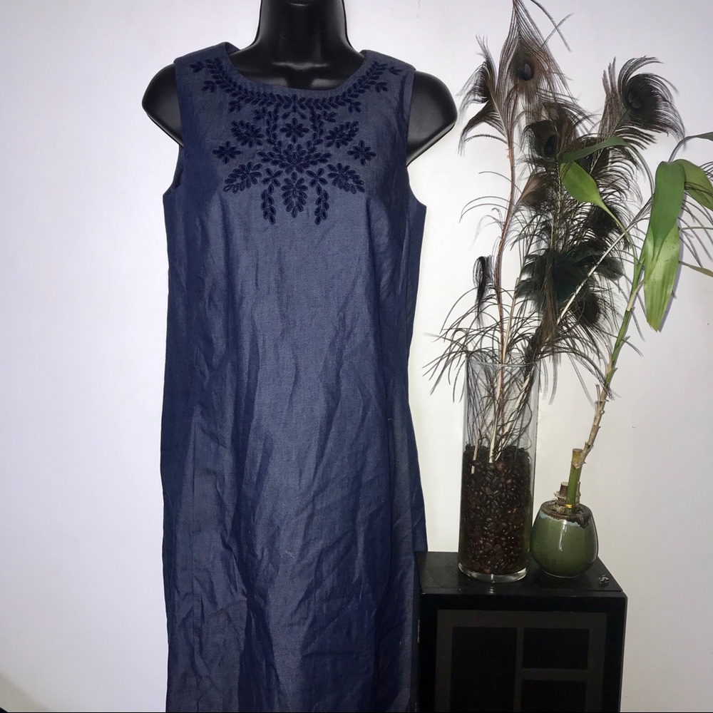 Tommy Hilfiger Denim Petal Cutout Dress w pockets